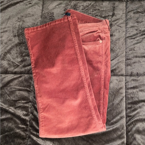 NWOT 7 For All Mankind Cropped Boot Corduroy Whiskey Auburn Pants Size 32 - Picture 6 of 10